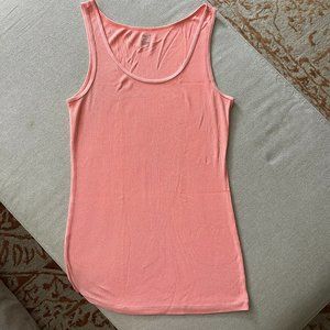 Gap Stretch Ribbed Tank in Coral Sz M